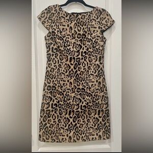 Women’s Vince Camuto Animal Print Leopard Lined Dress Size 0